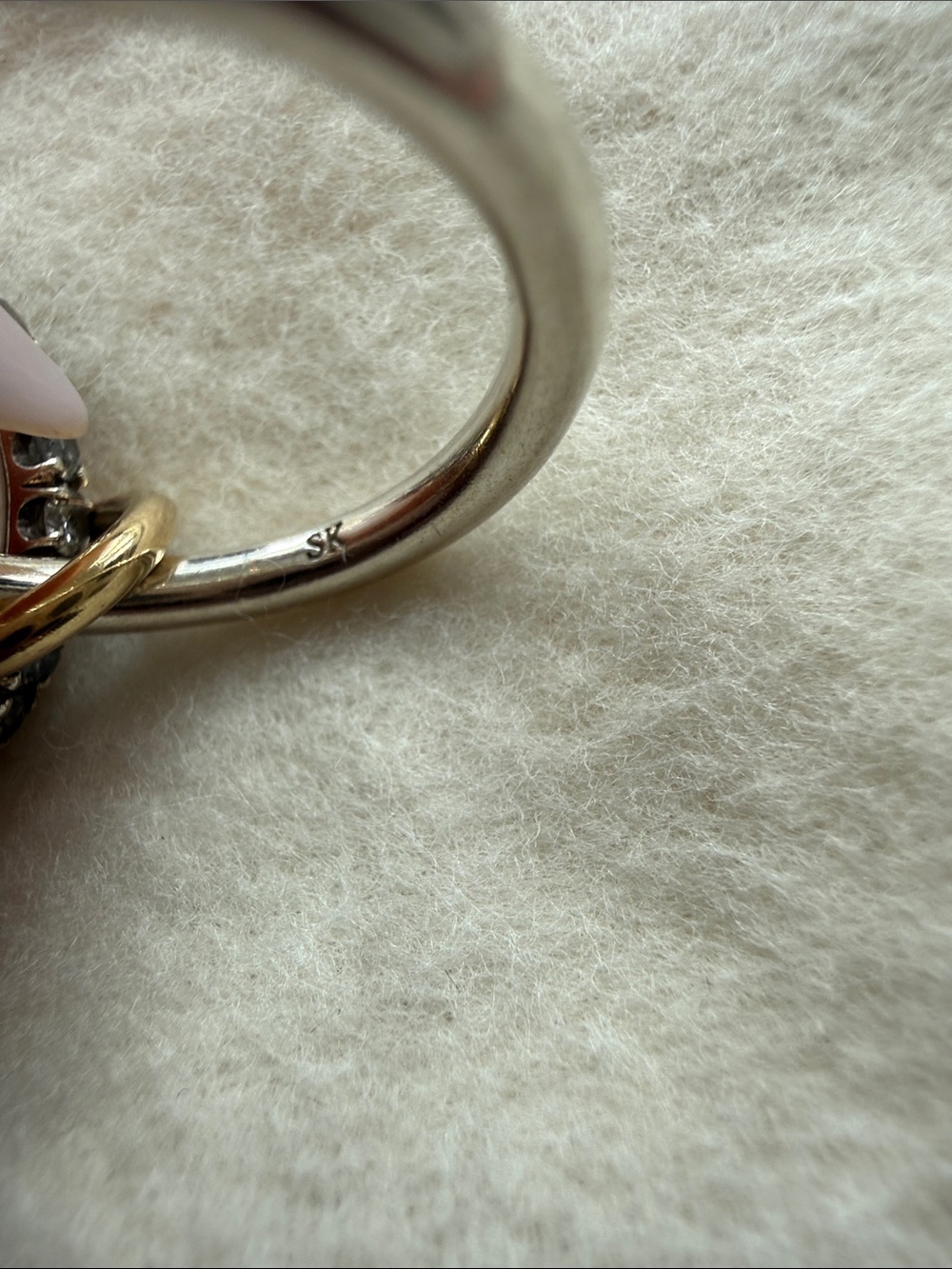 Spinelli Kilcollin Vega SG Diamond Ring 18K Gold Sterling Silver Size 7 - Picture 3 of 5